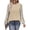 Beige, variant on Long Sleeve Shirts for Women Crewneck Casual Tops Fashion Fall Clothes Color Block