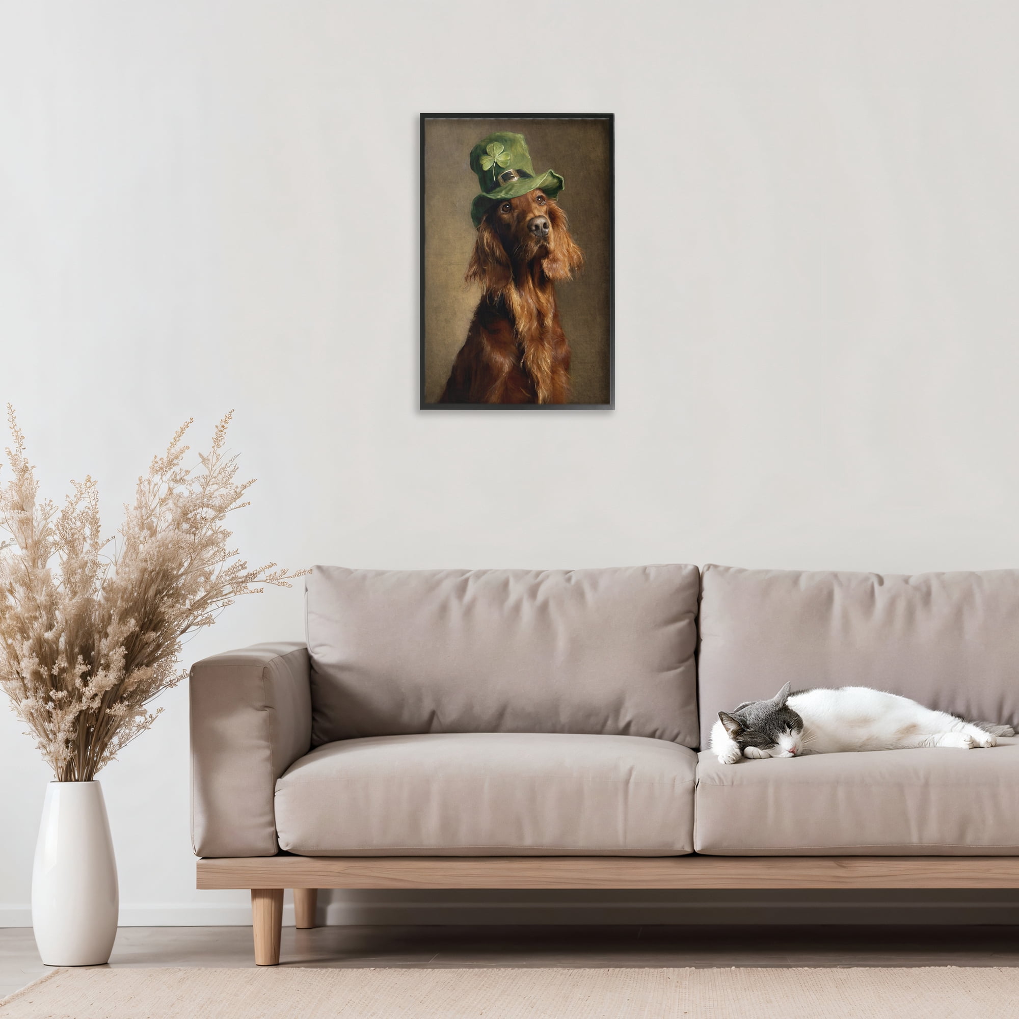 Stupell Industries The Irish Setter Portrait Black Framed Giclee Art, design by Tina LeCour