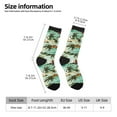 thumbnail image 2 of Hirioo Colorful Hawaii Palms Pattern Adult Middle Tube Socks Breathable Sock Non-Pilling,Contrasting Color Design, 2 of 6