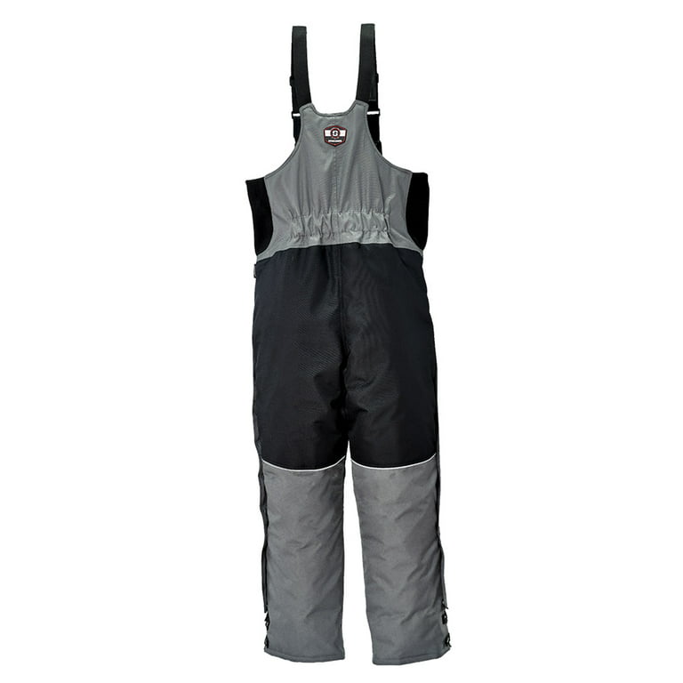 STRIKER ICE Adult Male Hardwater Bibs, Color: Gray/Black, Size: 2XL Tall  (6201009) 
