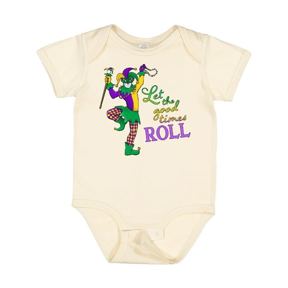 Inktastic Let the Good Times Roll Mardi Gras Jester Boys or Girls Baby Bodysuit
