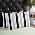 thumbnail image 4 of White Striped Vertical Modern Geometric Throw Pillow Cover, Pillowcase Protectors with Zipper, Breathable Decorative Lumbar Pillow Case Cover, Pillow Shams for Couch Sofa 16x24Inch, 4 of 7