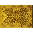 thumbnail image 1 of Ahgly Company Machine Washable Indoor Rectangle Oriental Yellow Traditional Area Rugs, 7' x 9', 1 of 4
