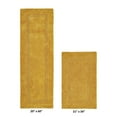 thumbnail image 2 of Better Trends Luxury Bathroom Rug 2 Piece Set 100% Cotton Bath Rug Water Absorbent, Reversible Machine Washable Runner Mat for Bathroom, Bathtub, Laundry Room 21"x34"|20"x60" Yellow Lux Collection, 2 of 4