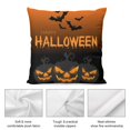 thumbnail image 4 of Funda de almohada de Halloween con diseño divertido y decorativo de felpa corta de 18 x 18 pulgadas, cojín para sofá cama de 18 x 18 pulgadas, 4 of 5