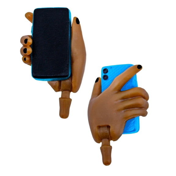 Cell Phone Accessory Hand for Figures Toy Company Ultimate 6 Inch Female Figures [Black Skin Blue Phone]