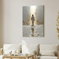 thumbnail image 4 of Hieng Jesus Walking on Water Christian Canvas Wall Art, Religious Jesus Painting, Biblical Minimalist Pictures Posters Wall Decor for Church Office Bedroom Living Room, Modern Artwork Gift,, 4 of 6