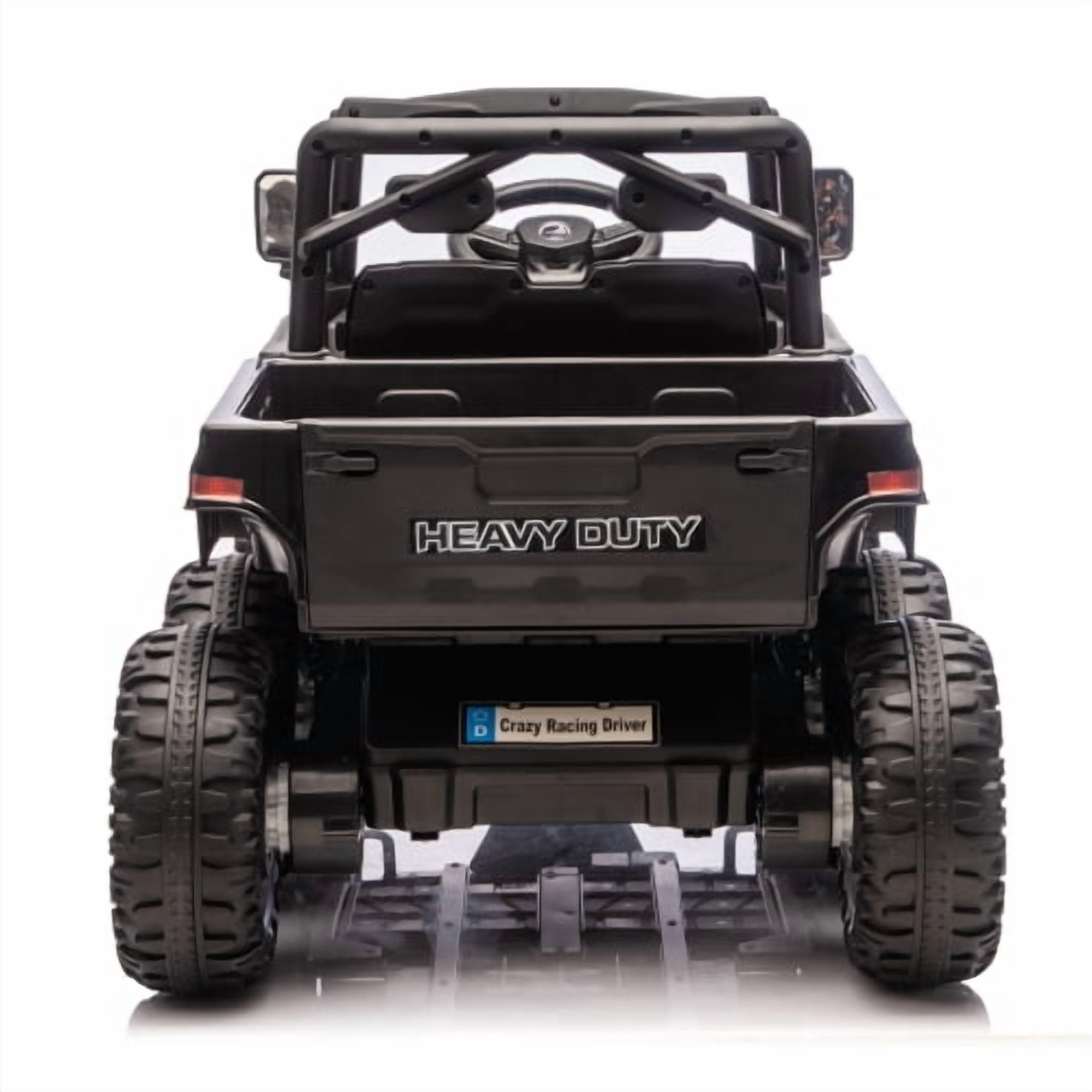 HappyToysWorld 24V Kids Ride On Truck, 440W Six-Wheel Electric Dump Truck with 2.4G Remote Control, 4WD, Anti-Collision & Suspension, Bluetooth Music, 1.86-3.41 MPH, Ages 3-5