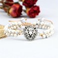 thumbnail image 5 of Pulsera de piedra howlita blanca natural para mujer, yoga bohemia, árbol de la vida infinito, joyería trenzada hecha a mano para hombres, 5 of 5