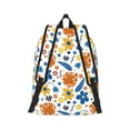 thumbnail image 2 of Honeii Flower Print Canvas College Laptop Backpack, Durable Rucksack Travel Notebook Bag School Backpack Book Bag for Men Women-Small, 2 of 7