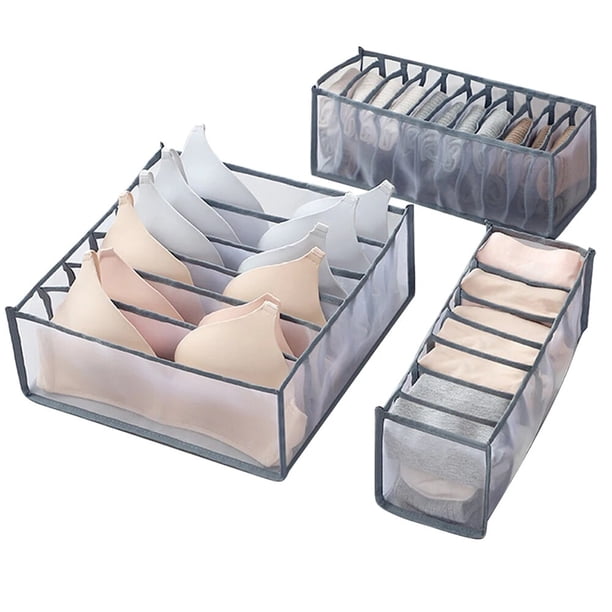 Cajas de almacenamiento para ropa interior, organizadores de armario, organización del hogar, divisor de cajones, ahorro de espacio