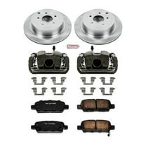 PowerStop Rear Stock Replacement Brake Pad and Rotor Kit with Calipers Fits: NISSAN Select Models KCOE2427