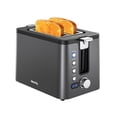 thumbnail image 3 of Mecity 2-Slice Toaster with Extra Wide Slots, Bagel Function, 6 Browning Settings, Metallic Grey, 3 of 11
