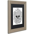 thumbnail image 2 of Trademark Fine Art "Sugar Skull Wreath" Canvas Art by Hello Angel, Black Matte, Birch Frame, 2 of 4