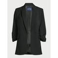 thumbnail image 5 of Scoop Women's Scrunch Sleeve Crepe Blazer with Buttons, Sizes XS-XXL, 5 of 6