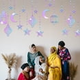 thumbnail image 6 of Jiibva 12Pcs Eid Mubarak Hanging Swirl Decorations, Ramadan Mubarak Decorations, Eid Mubarak Shining Star Moon Lantern Ceiling Decor for Eid Party Decorations Supplies, 6 of 7