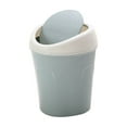 thumbnail image 2 of Desktop Trash Can, Shakes Cover, Living Room Cute Debris Bucket, Car Home Desk Restaurant Storage Tube Trash Basket, Plastic, Easy To Use, Push Lid, Space-saving, Multifunctional, Stylish, 2 of 6