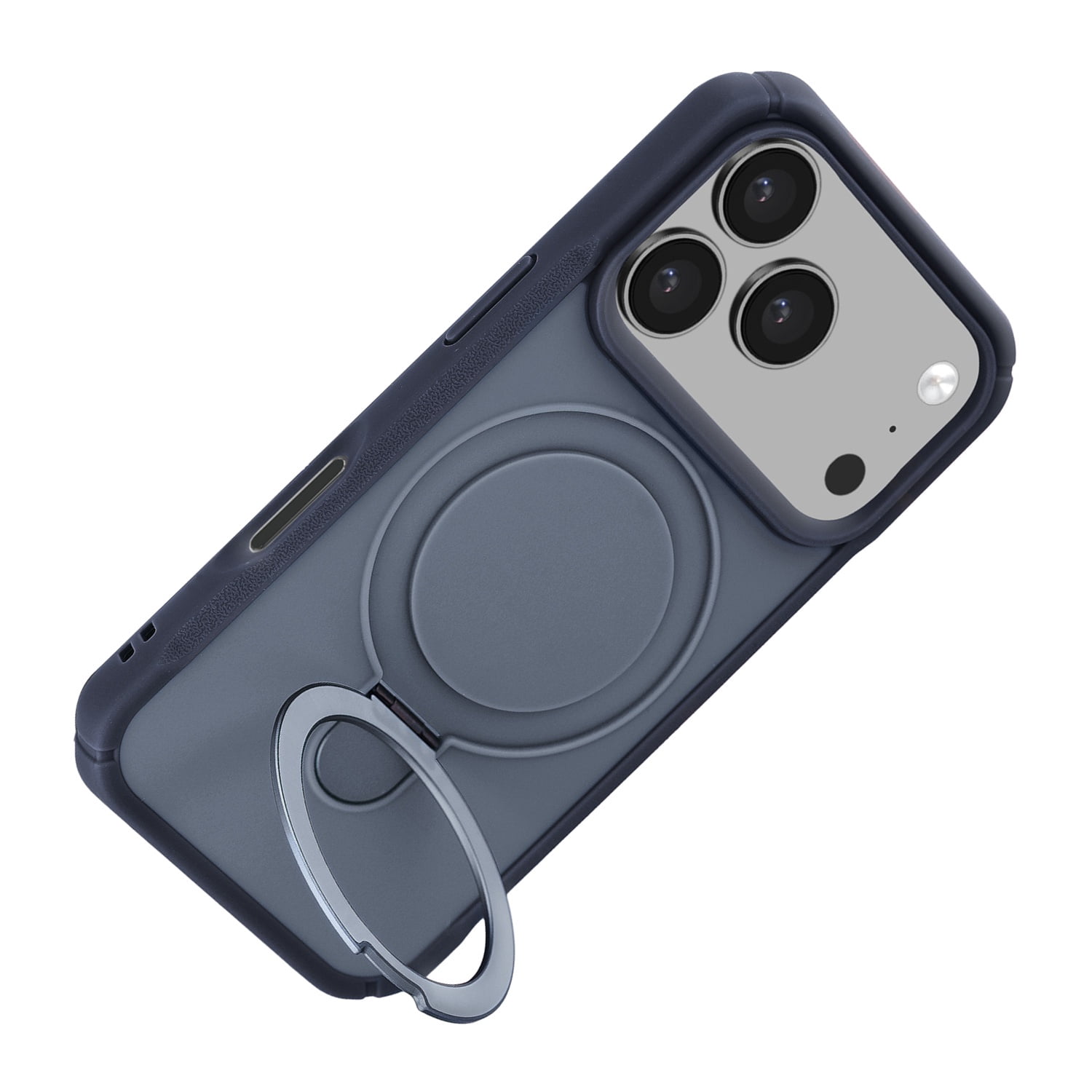 360° Magnetic Kickstand Case for iPhone 17 Pro Max - Navy Blue