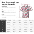 thumbnail image 3 of Pink Strawberry Men'S 3d Print Casual Button Down Shirts, Novelty Hawaiian Short Sleeves L, 3 of 8