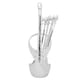 thumbnail image 3 of Juego de cucharas - Soporte en forma de cisne de aleación de zinc Juego de cucharas de postre de frutas Vajilla de cocina Suministros para bodas(Plata), 3 of 5
