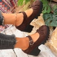 thumbnail image 6 of Wensltd Women's Breathable High Heel Shoes Comfortable Walking Shoes Round Toe Soft Sole Casual Shoes Lightweight Coffee, 6 of 9