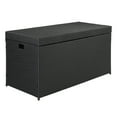 Zimtown 132 Gallon 500L Wicker Deck Box, Rattan Storage Box for Patio
