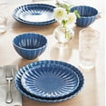 thumbnail image 2 of The Pioneer Woman Colette 12-Piece Stoneware Dinnerware Set, Blue, 2 of 11