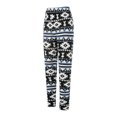 thumbnail image 2 of TOPGOD Women Leggings, Long Pleated Elastic Band Pants, Warm Snowflake Geometry Wild Bottoms, 2 of 9
