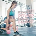 thumbnail image 2 of Fitvids Soft Kettlebell with Ergonomic Grip, Iron & Sand Filled, 5 Pounds, Light Pink, 2 of 4