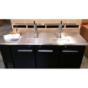 72" Back Bar Kegerator Two Single Beer Dispensers Cooler Chiller Commercial Grade Stainless Steel Refrigerator 3...