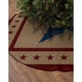 thumbnail image 2 of 4th of July Christmas Tree Skirt 36 Inches Large Christmas Skirt Tree, Independence Day Patriotic Blue Borwn Star Tree Skirt Christmas Decorations for Fireplace Party Holidays Indoor Outdoor, 2 of 7