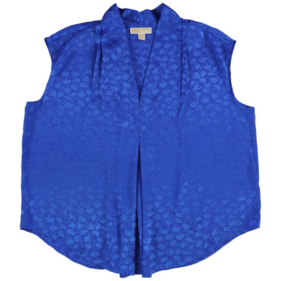 Michael Kors Womens 2-Tone Sleeveless Blouse Top, Blue, Plus Size, 2X