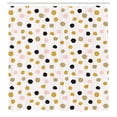 thumbnail image 2 of Ambesonne Abstract Shower Curtain, Modern Dots Brushstrokes, 69"Wx75"L, Pale Coffee Rose and Black, 2 of 4