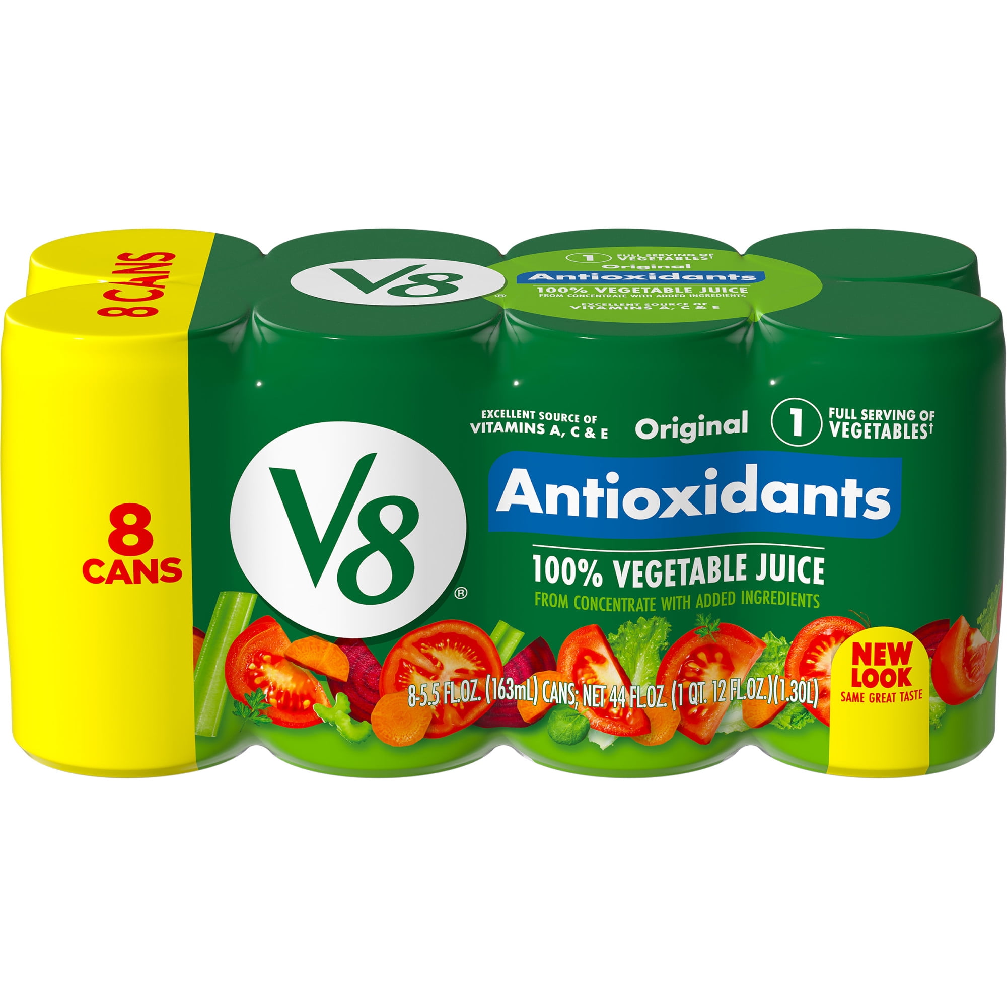 V8 Essential Antioxidants Vegetable Juice, 5.5 FL OZ Can (Pk of 8)
