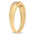 thumbnail image 4 of FB Jewels 14kt Yellow Gold Mens Round Diamond Wedding Band Ring 1/12 Cttw Size 8, 4 of 4