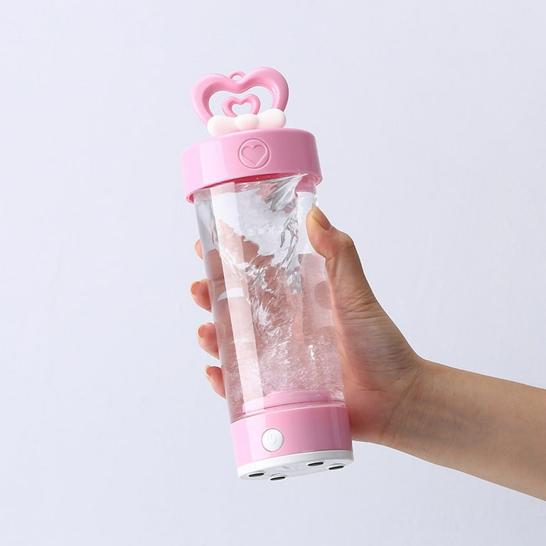 HXAZGSJA 420ml Electric Protein Shaker Bottle Heart Shape Super Cute  Drinking Bottle Portable Shaker Cups Unisex Battery Powered(Heart-shaped  Mixing Cup) 