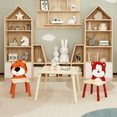 thumbnail image 4 of JESTOP Kids Table and Chair Set, Wooden Toddler Table Set with 2 Chairs, Children Adorably Animal Activity Table for Reading, Drawing, Eating, Studying, Parent-Child Interaction Activity Play, 4 of 8