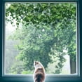 thumbnail image 5 of 38x116cm Vine Flower Window Decals Green Leaves Plants Window Clings Large Static Anti Collision Decorative Window Stickers Non-Adhesive for Stop Birds Pets Strikes Home Room Decor Colorful, 5 of 9
