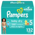 thumbnail image 1 of Pampers Baby Dry - Pa&ntilde;ales Etapa 5, 132 Piezas. Para beb&eacute;s de 12+ Kg. Pampers NA, 1 of 10