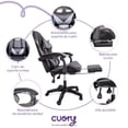 thumbnail image 4 of Silla Gamer Ergonómica Reposapiés Reclinable Gaming Oficina Negro Con Gris, 4 of 5