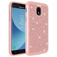 thumbnail image 3 of Cute Glitter Phone Case for Samsung Galaxy J3 (2018),Galaxy J3 Achieve/J3 Star Case,Express Prime 3/SM-J337A Bling Shock Proof [Screen Protector] Silicone Cover for&nbsp;Girls Women - Rose Gold, 3 of 4