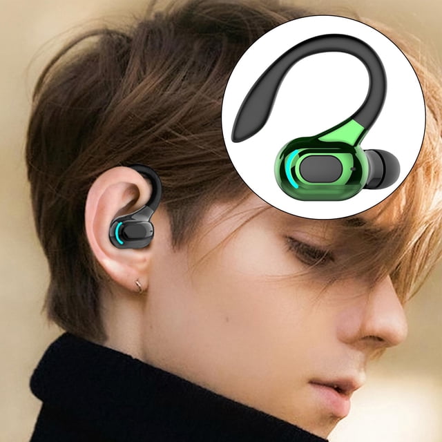 Auriculares Inalámbricos Yotijar Impermeable Cancelación de Ruido Estéreo Negro y Verde