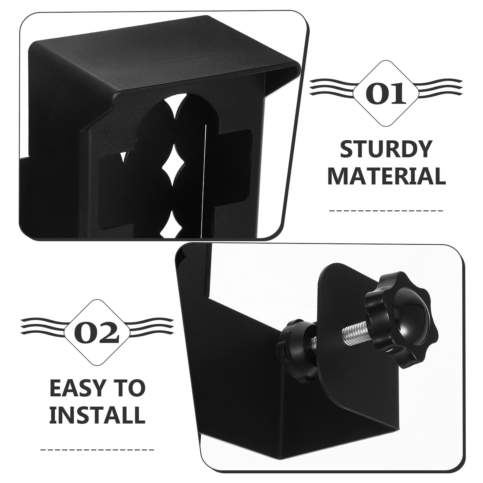 NICEXMAS Anti Theft Doorbell Mount No Drill Installation Black 1 Set 5.9x3.3x2.5in