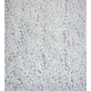 MGMB 60 White Pearl Mardi Gras Beads Party Favors Necklaces 5 Dozen Lot