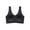 Black, variant on Black Womens Jelly Bras Wireless Seamless Full Coverage Breathable Elastic Strap Solid Color Push Up Stretchy Comfy Bralettes Support Minimizer Bras