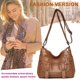 thumbnail image 2 of Vintage Multi-cremallera hombro bolso momia mujer PU bandolera (marrón) Likrtyny Para estrenar, 2 of 6