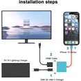 TRAHOOUSB C to HDMI Adapter for iPhone to TV,[MFi Certified] Type C