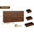 thumbnail image 2 of Dresser for Bedroom,12 Drawer Dressers & Chests of Drawers, Wood Storage Drawer Dresser with Power Outlet, 61 Inch, 2 of 9