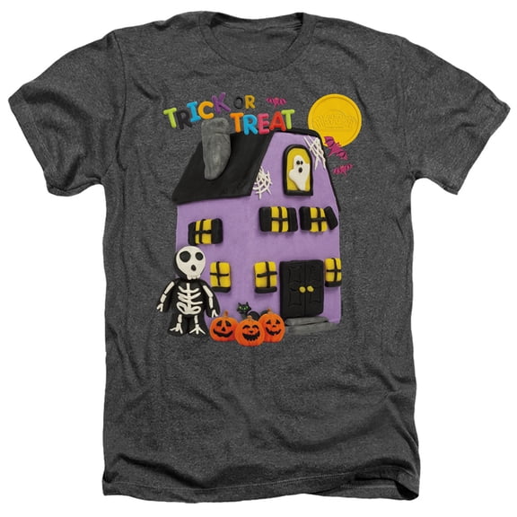 Play Doh Trick Or Treat Adult Heather T-Shirt Charcoal