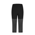 thumbnail image 5 of UVEASISHA Mesh Capri Leggings for Women High Waisted 3/4 Sheer Yoga Pants Buttery Soft Stretch Athletic Tights Black M, 5 of 8